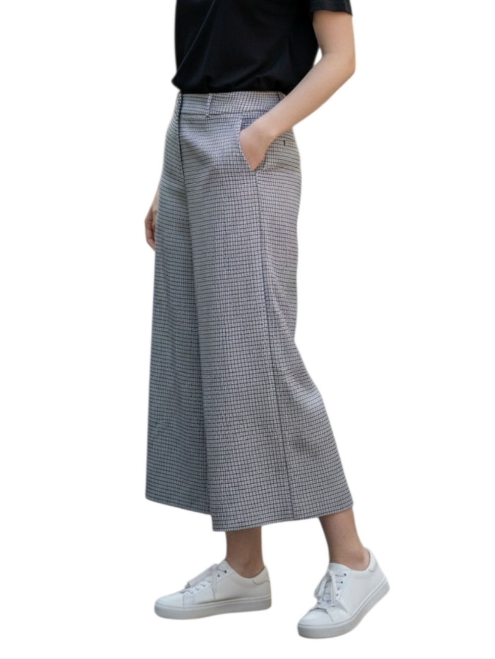 Worthington Wide Leg Plaid Crop Dress Pants